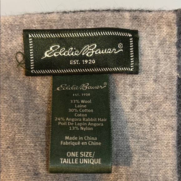 Reversible wool angora snowflake scarf Eddie Bauer - Picture 6 of 9